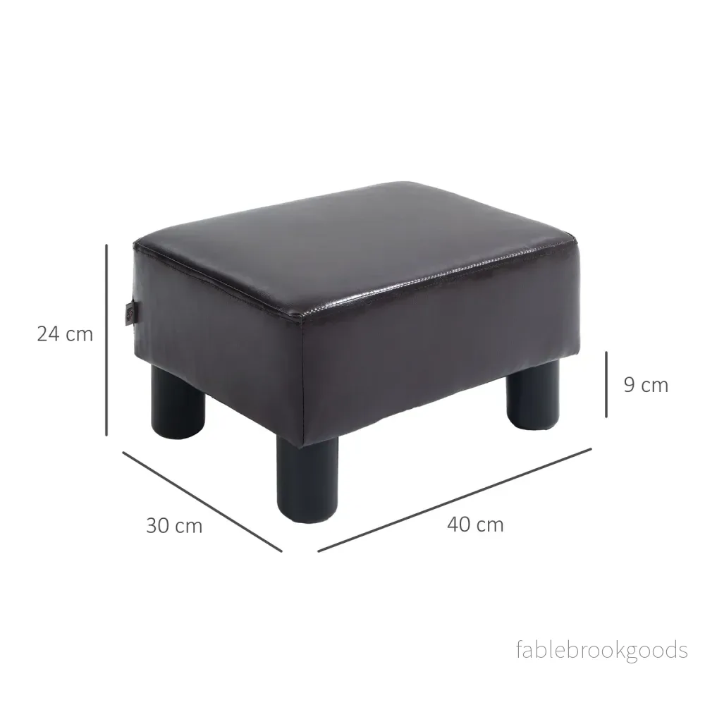 Ottomansk fotpall konstläder, rektangulärt, 100 kg kapacitet - Bild 3