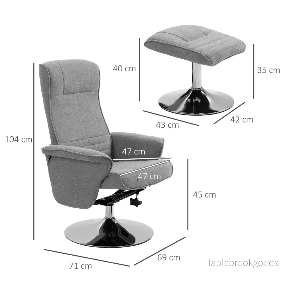 Velvet Grey Liggande TV-stol, Vridbar, Stöder 150 kg - Bild 3
