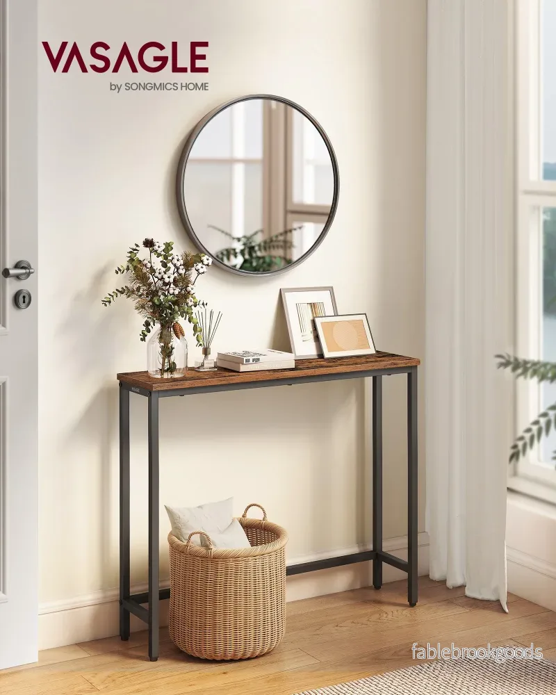 Consoletafel - 20 x 80 x 81,2 cm - blad uit één stuk - vintage bruin - maximale belasting 25 kg - Bild 2