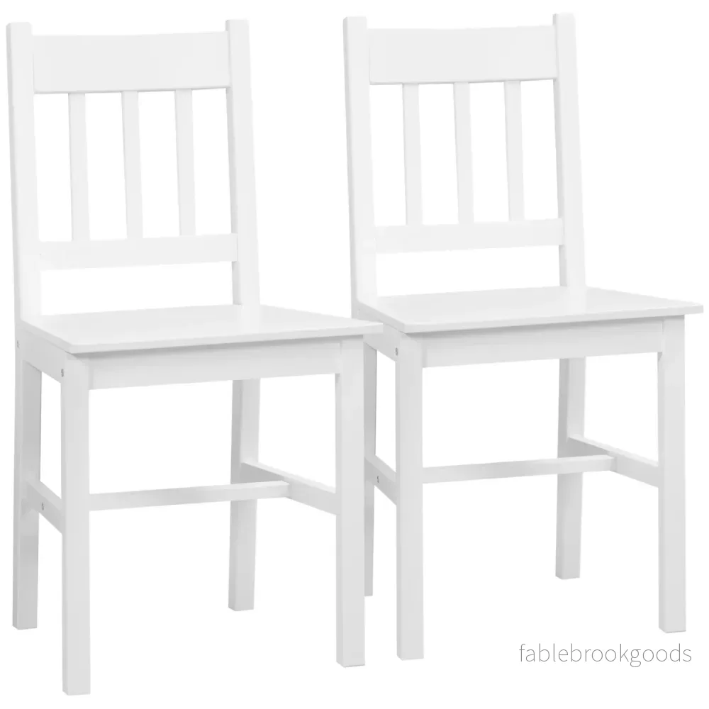 White Pine Wood Matsalsstol Set om 2 – 41x47x86 cm White Pine Wood Matsalsstol Set om 2 – 41x47x86 cm