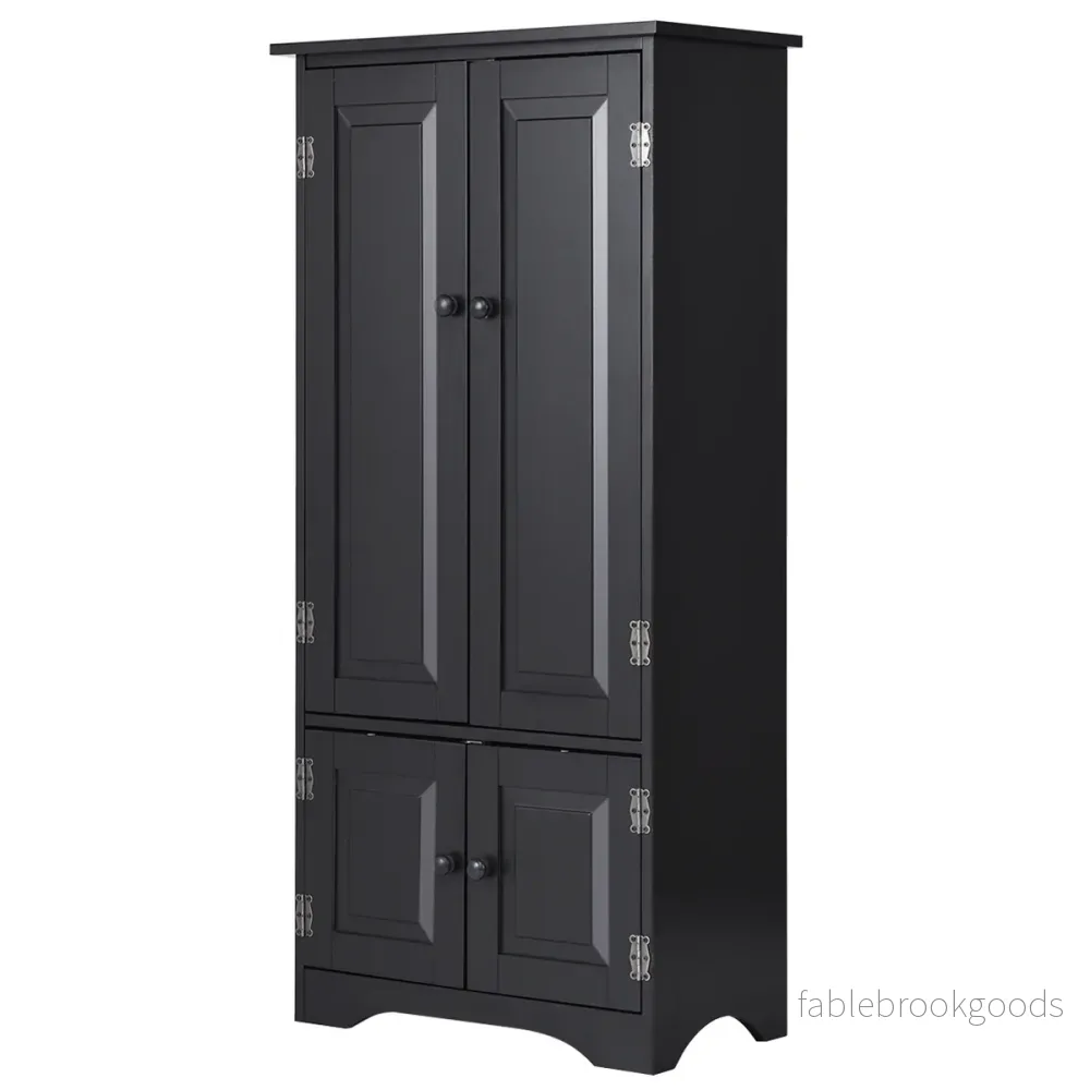 Midi – skåp Highboard Trä – 59 x 32 x 123 cm – Svart