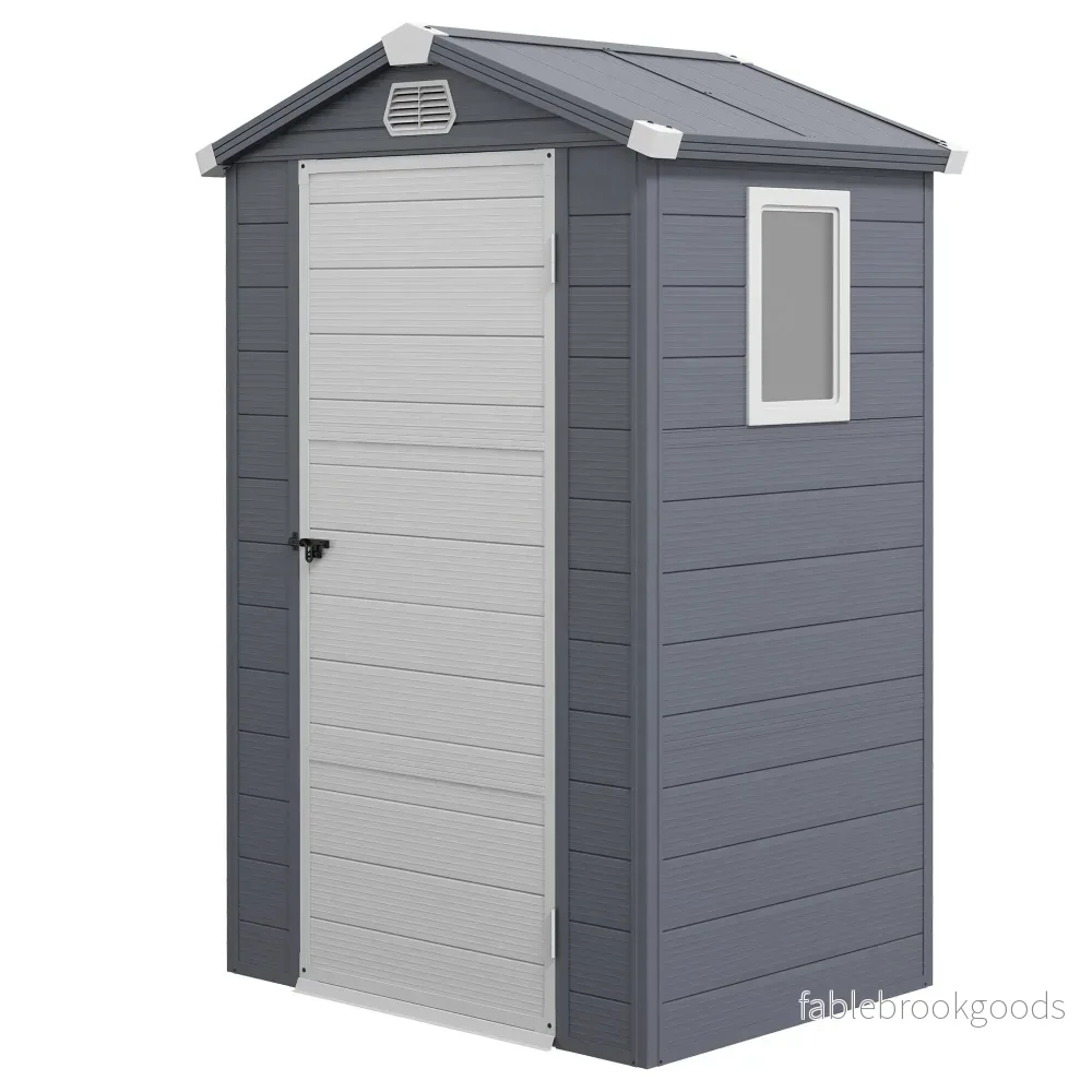 Förråd för utomhusbruk, 1,1 m², polypropen, låsbar dörr