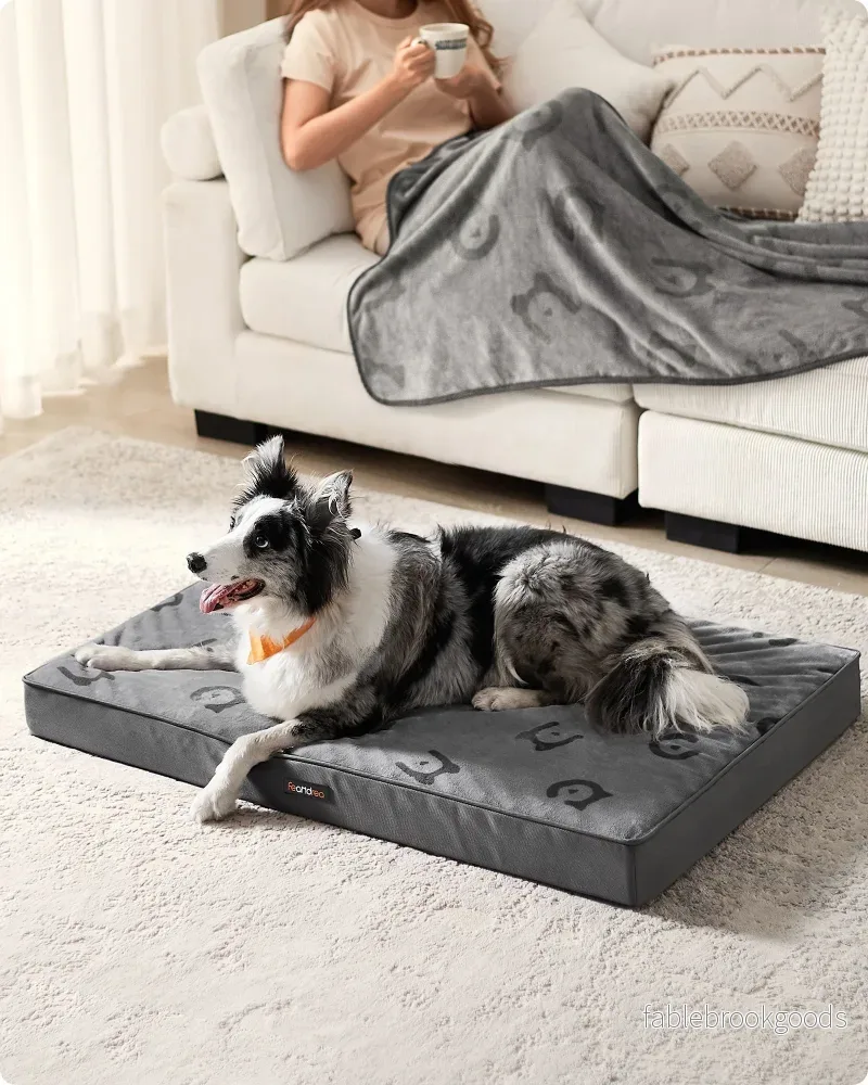 Ortopedisk hundsäng – XL Comfort – Flanell – Dove Grey - Bild 2