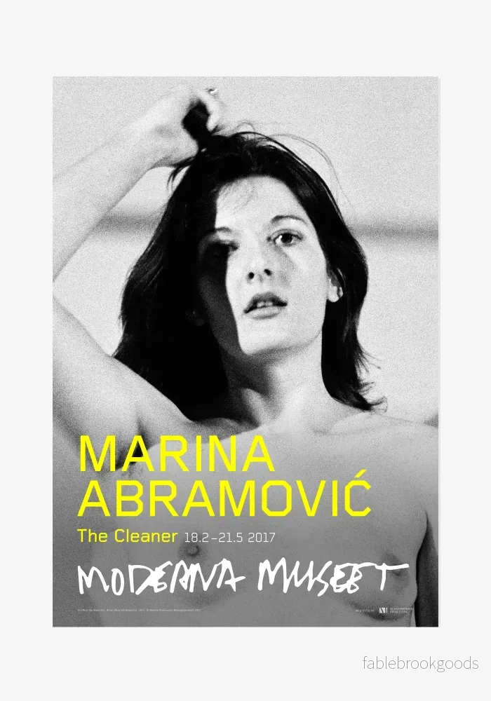 Poster: Marina Abramovic, Art must be beautiful, Artist must be beautiful