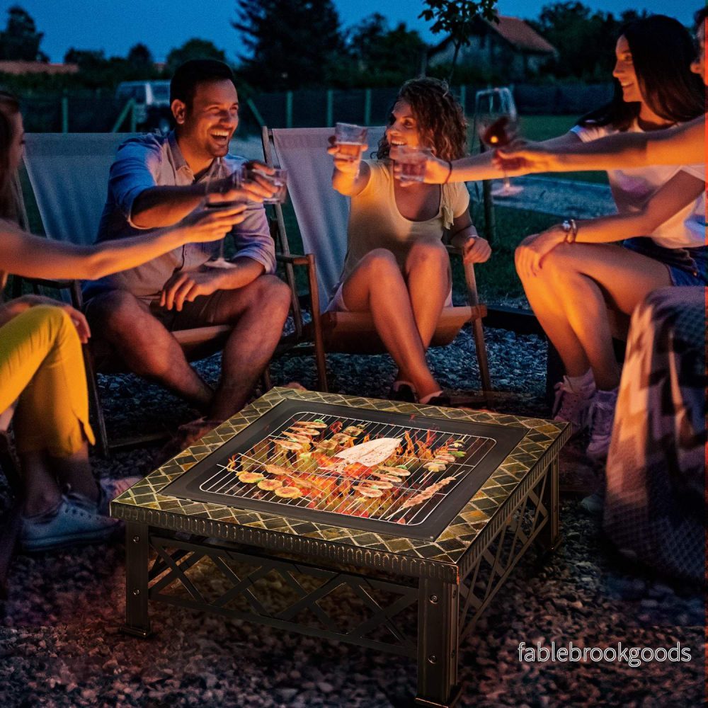 Eldskål & grop med grill, gnistskydd, ishink - Bild 2