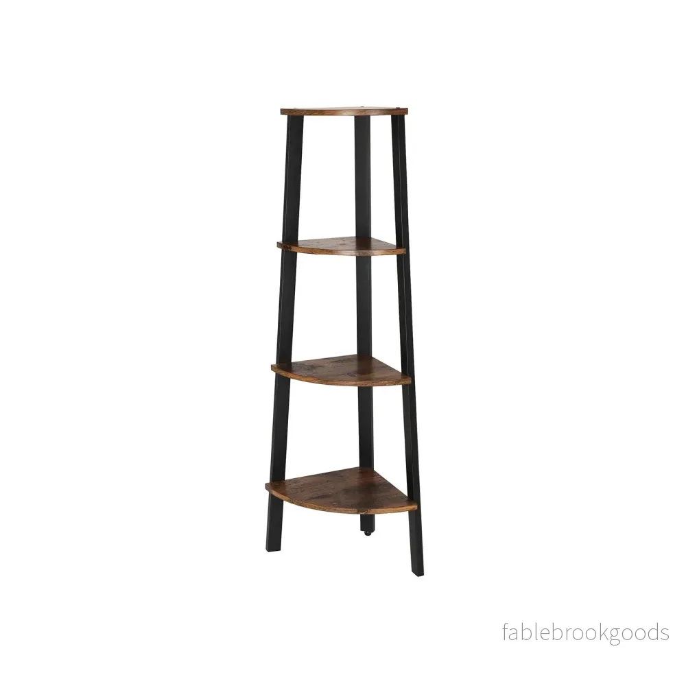 Hörnskåp – industridesign – vintage brunt och svart - Bild 2