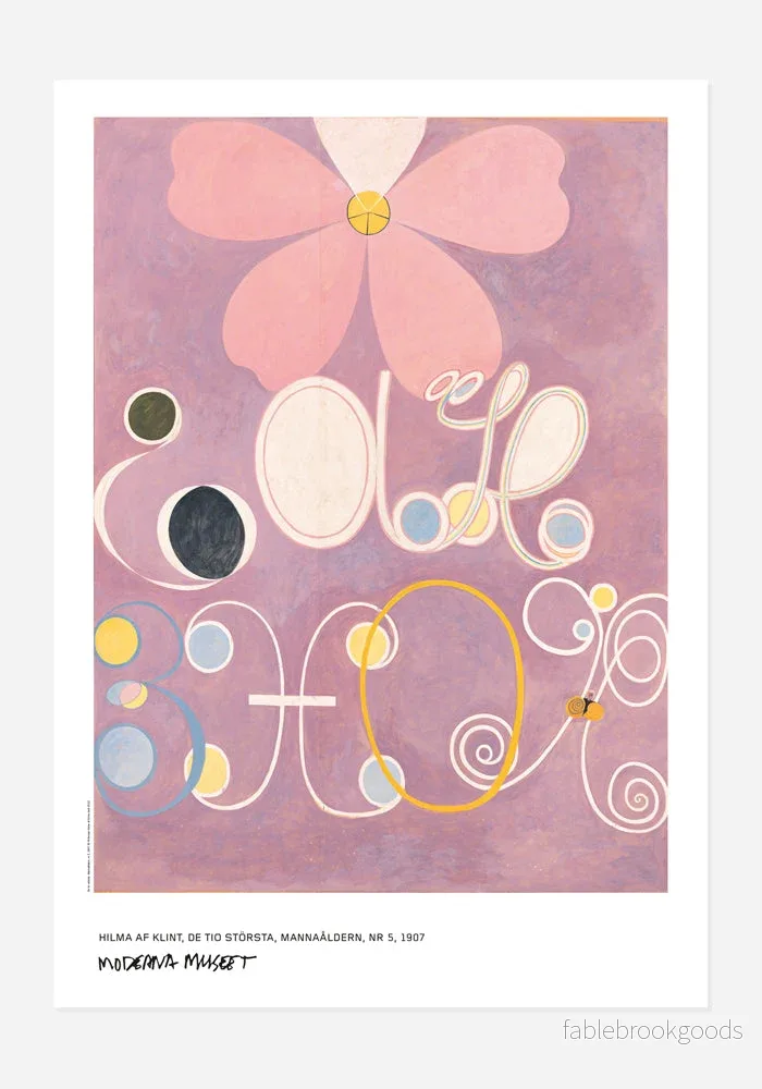 Poster: Hilma af Klint, De tio största, Mannaåldern, Nr 5 Poster: Hilma af Klint, De tio största, Mannaåldern, Nr 5