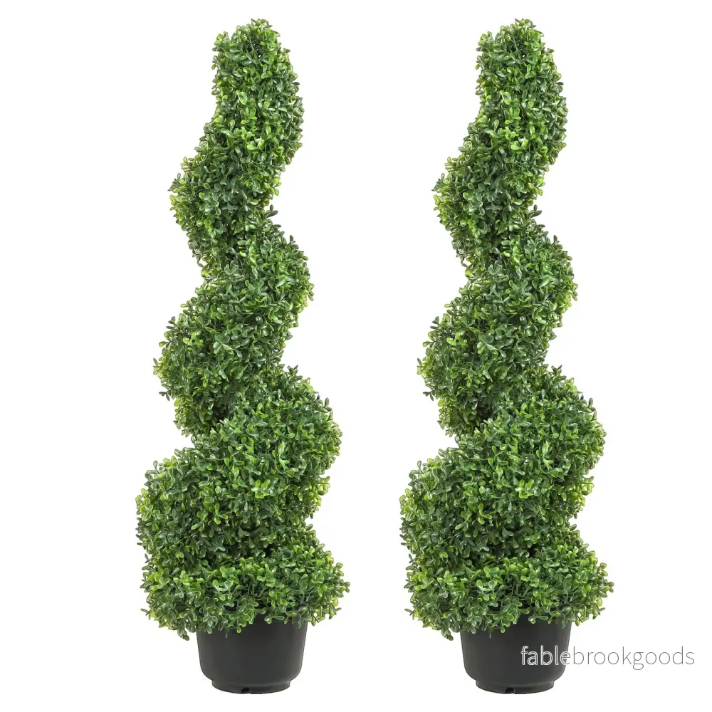 Konstgjord växt Buxbomsträd spiralformad – 122 cm – 2-pack Konstgjord växt Buxbomsträd spiralformad – 122 cm – 2-pack