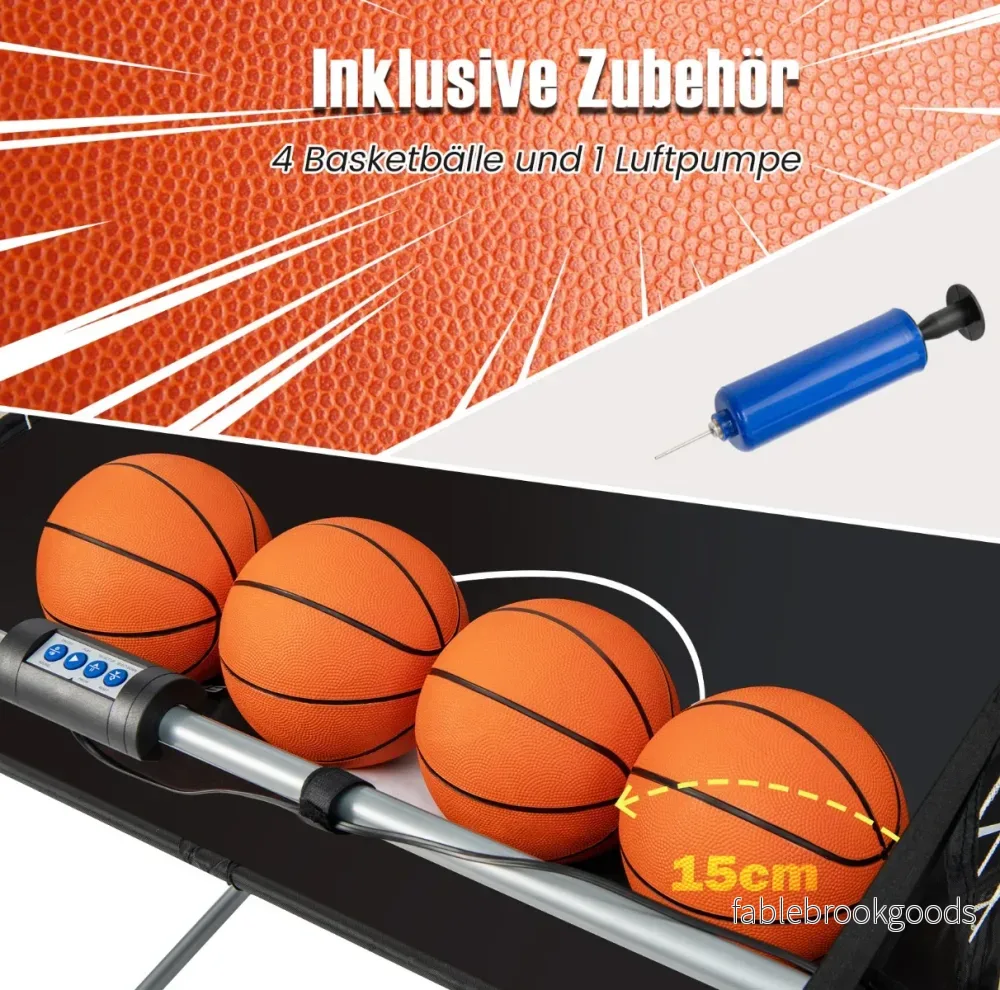 Basketmaskin – Vikbar arkadspel med korgar vita – 2 – Svart - Bild 3