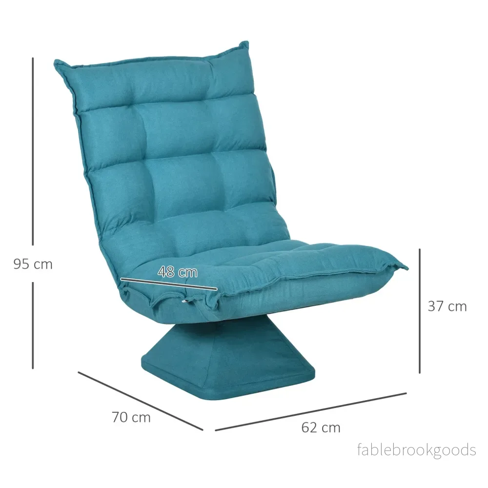 Justerbar golvstol – Blå Meditationssoffa - Bild 3