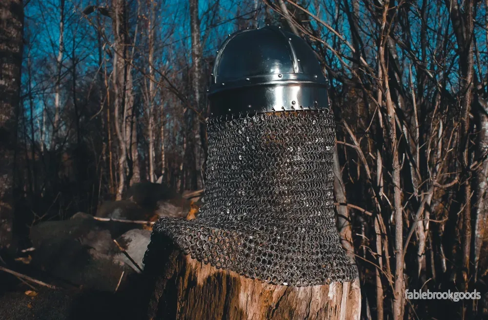 Vikingahjälm Gjermundbu med brynja - Bild 2