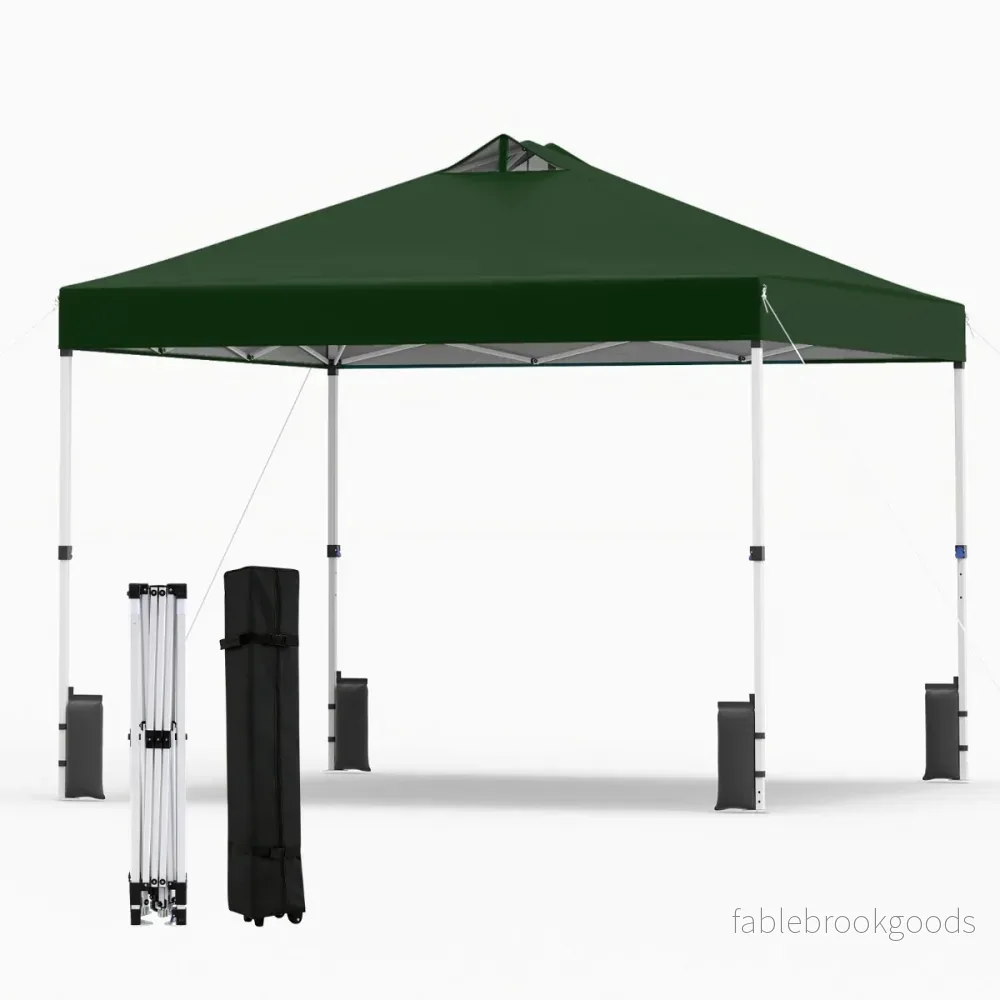 Pop – up paviljong med sandsäckar och markpinnar rep Fällbar – 4 3 x 3 m – Grön