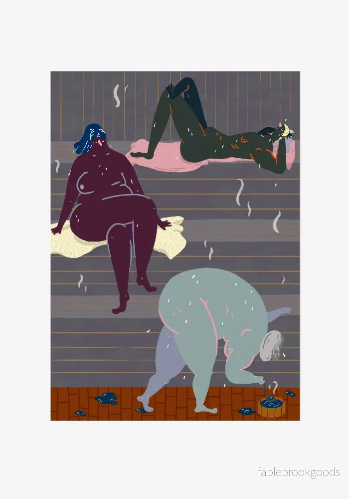 Poster, Saga Bergebo, Sauna Poster, Saga Bergebo, Sauna