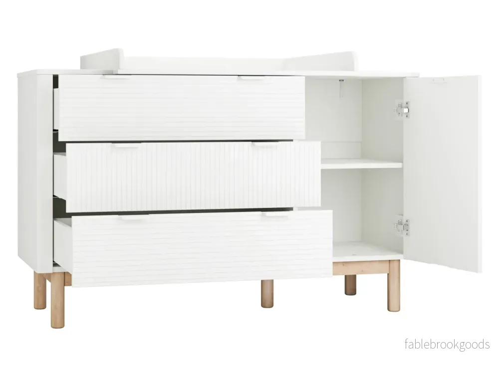 Maria 3-drawers + 1 door chest White color - Bild 2