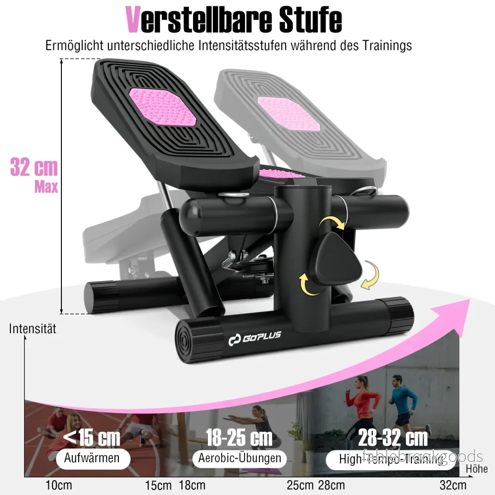 Mini – Stepper med motståndsband Twist justerbart – Vit - Bild 2