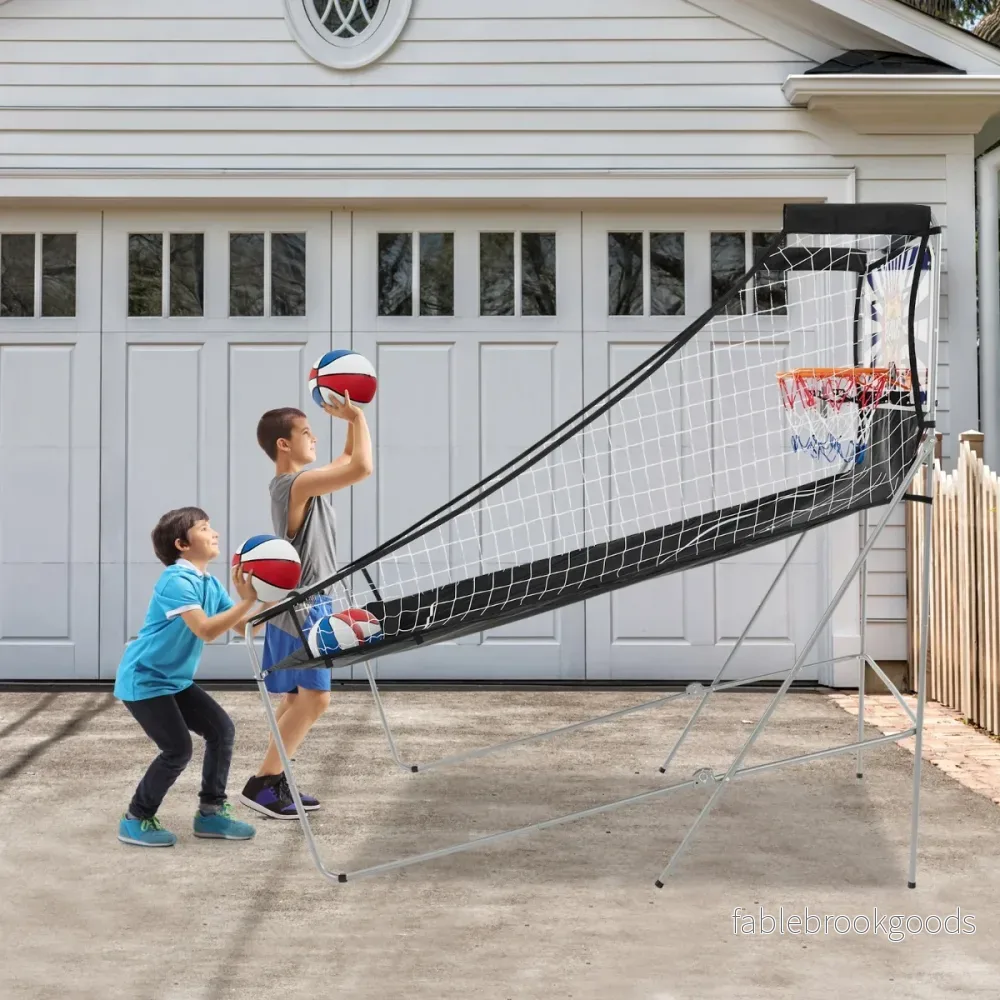 i – Basketautomat Fällbar Elektrisk Basketställning Skjutmaskin – 8 1 – Vit - Bild 3