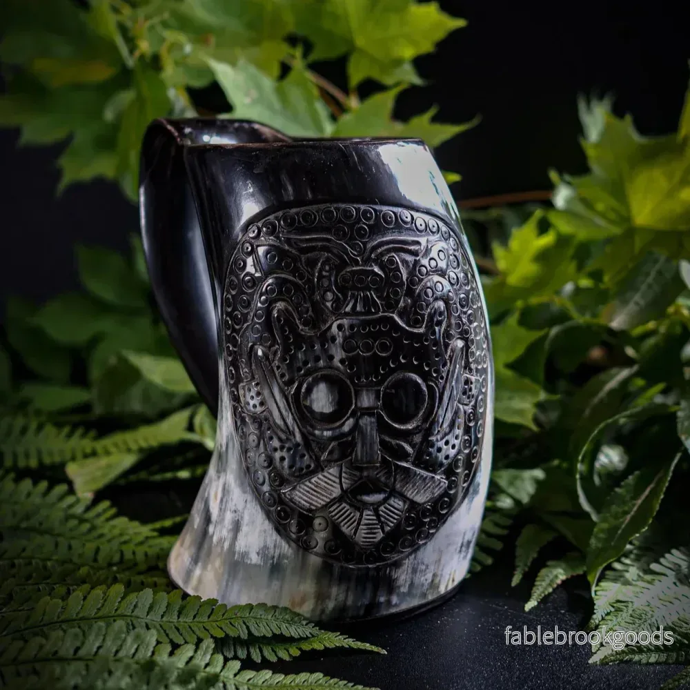 Handsnidad hornmugg, Lokemask - Bild 2