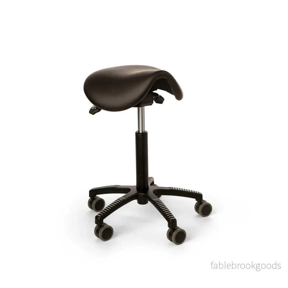 ErgoSaddle sadelstol, svart konstläderklädsel - Bild 2