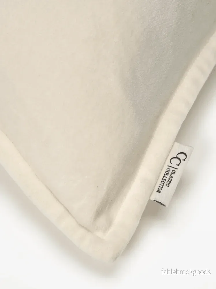 Kuddfodral Classic Velvet Off White - Bild 3