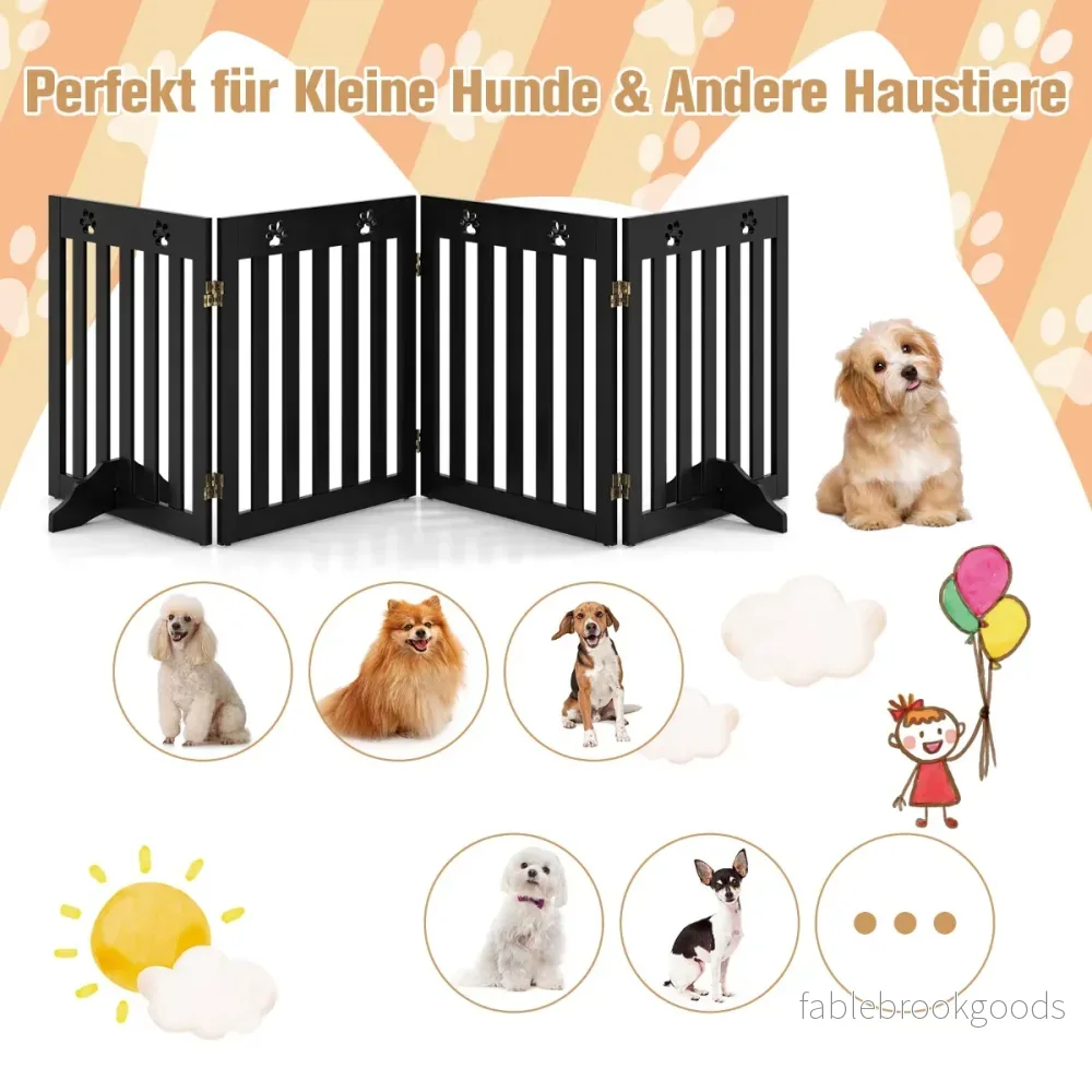 paneler – Hundspärrport Vikbar trappgrind – 4 203 x 60 x 1,5 cm – Brun - Bild 2