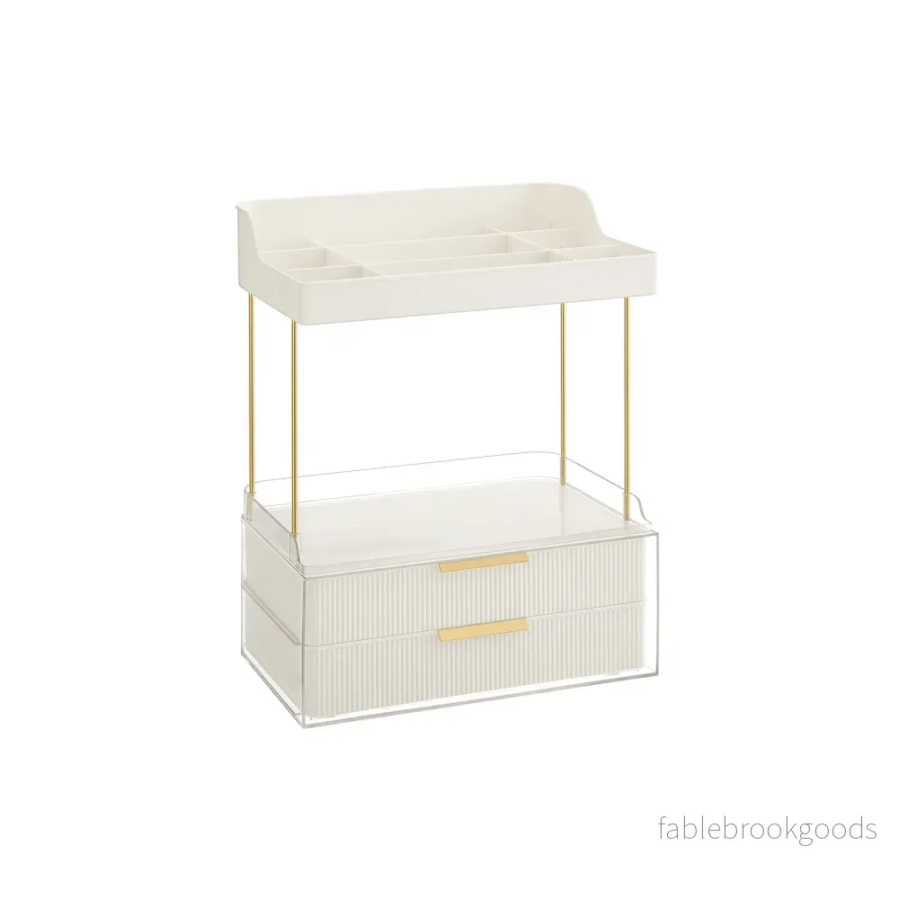 Makeup Organizer – 4 nivåer – Molnvit