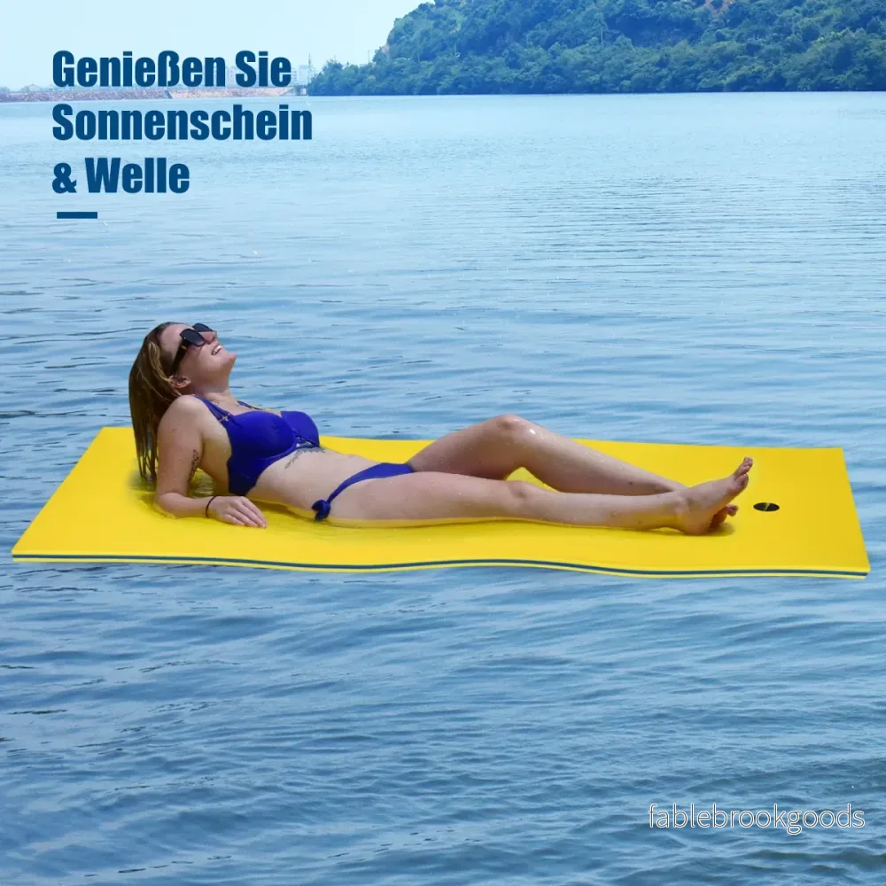 Vattenmatta – Flytmatta Vattenbädd Vattenmadrass Flytande ö Lastkapacitet – 60 kg 210 x 66 cm – Färgglad - Bild 2
