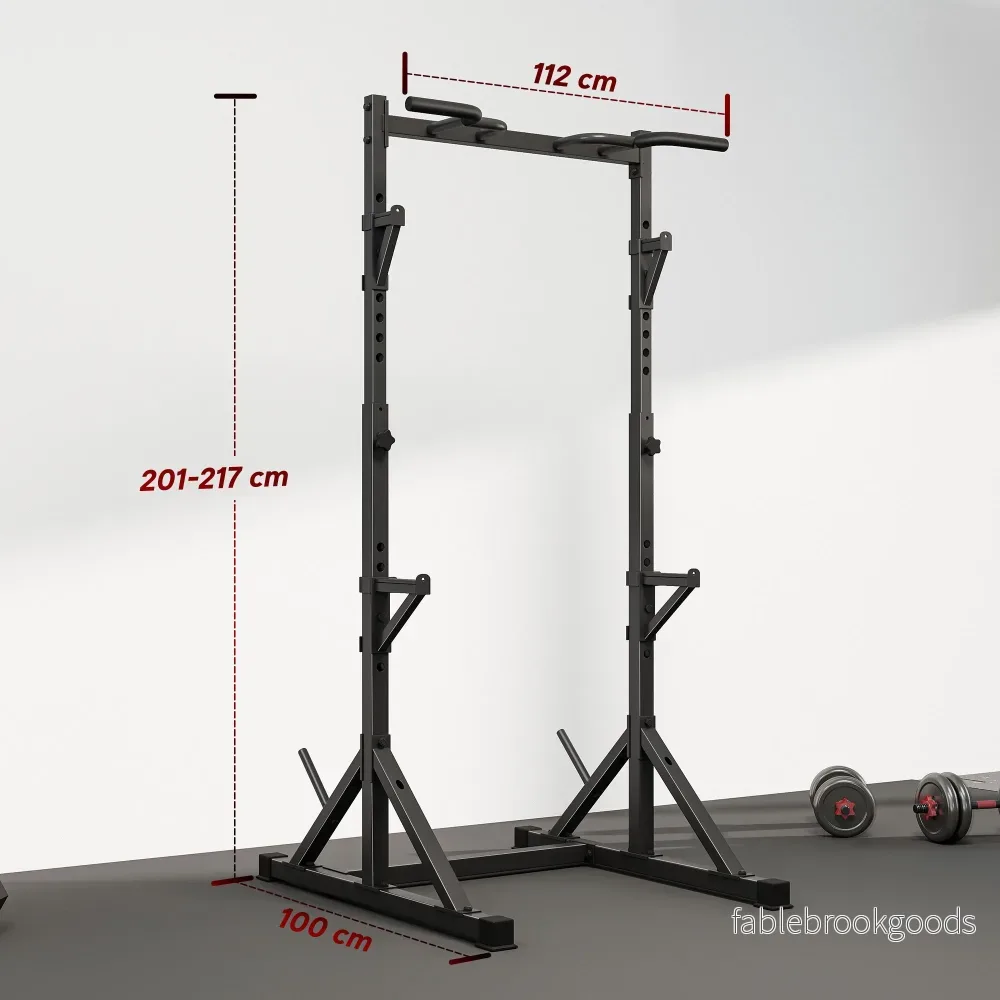 Justerbar knäböjsställning med pull-up-stång, 200 kg, svart - Bild 3