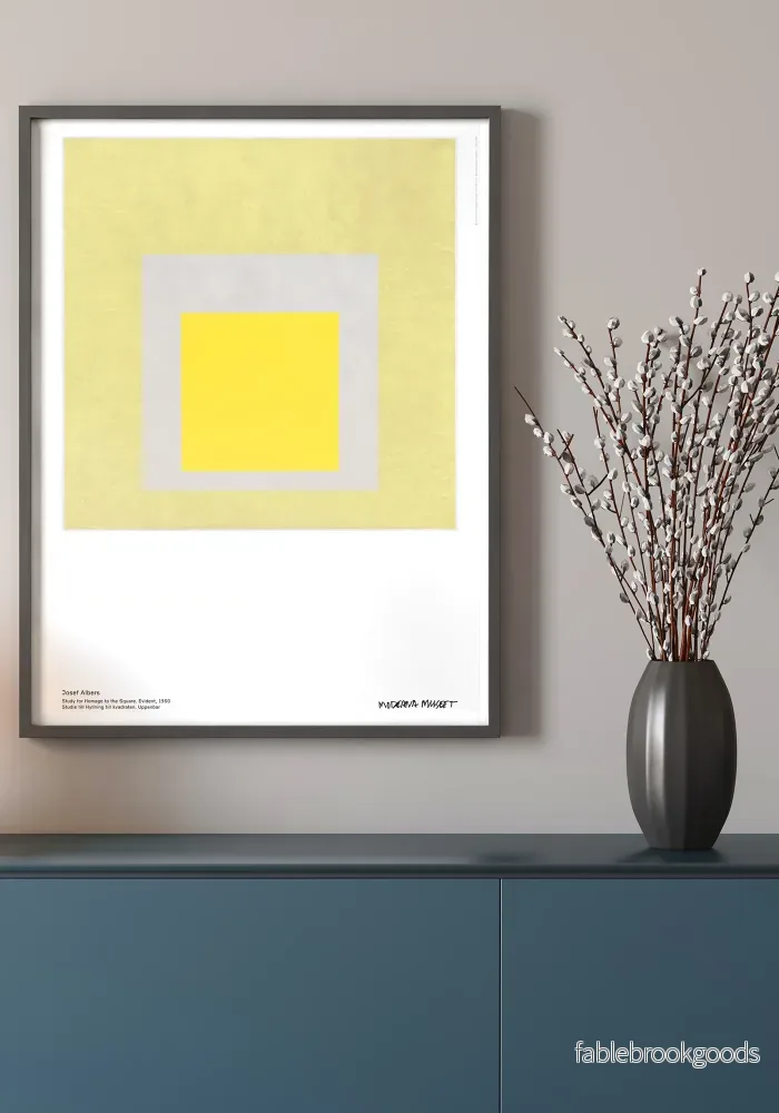 Poster: Josef Albers, Studie till Hyllning till kvadraten. Uppenbar, 1960 - Bild 2