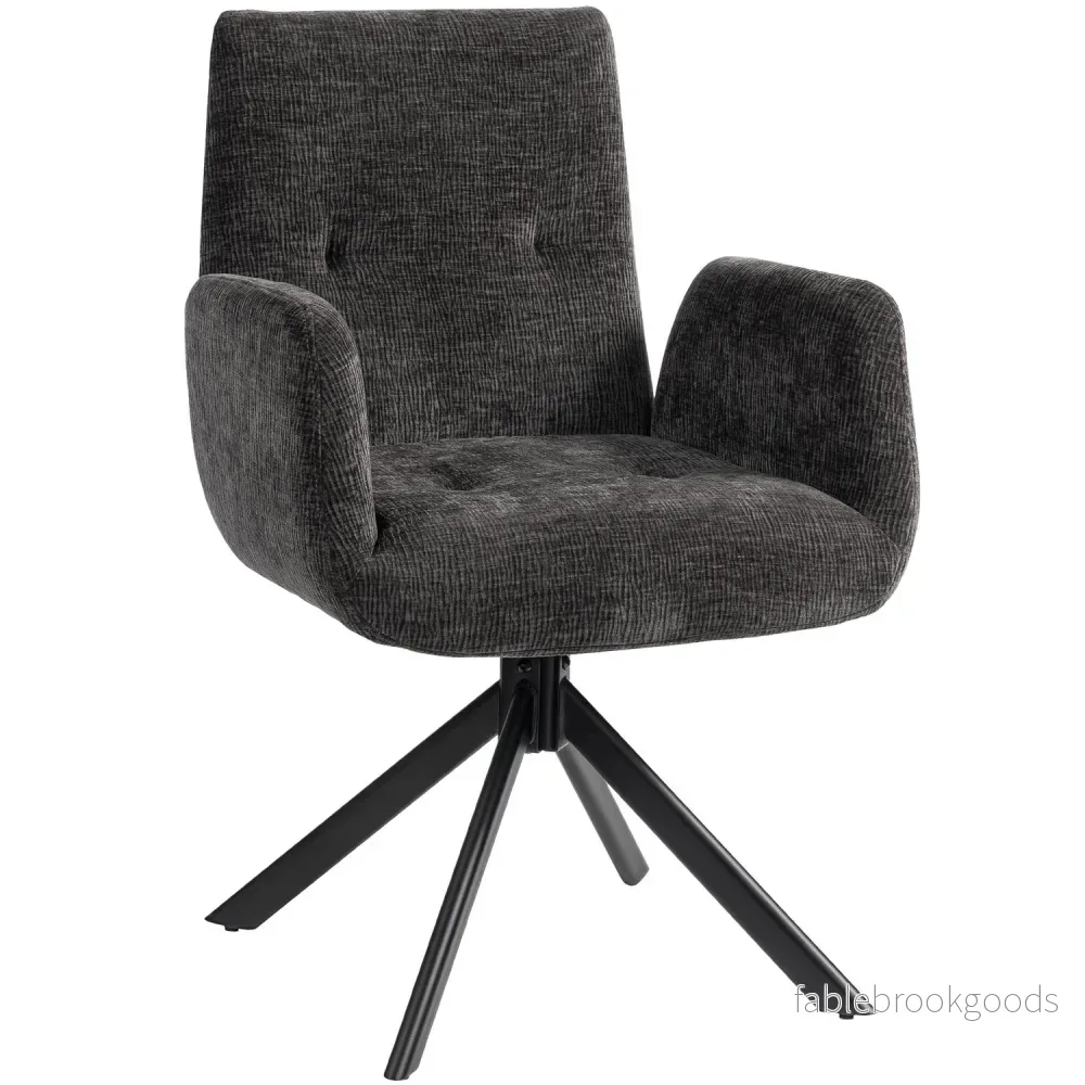 Snurrstol, modern design, svart, 120 kg kapacitet