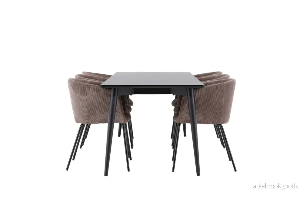 Berit & Ellis Matgrupp Brun/Svart | Venture Home - Bild 2