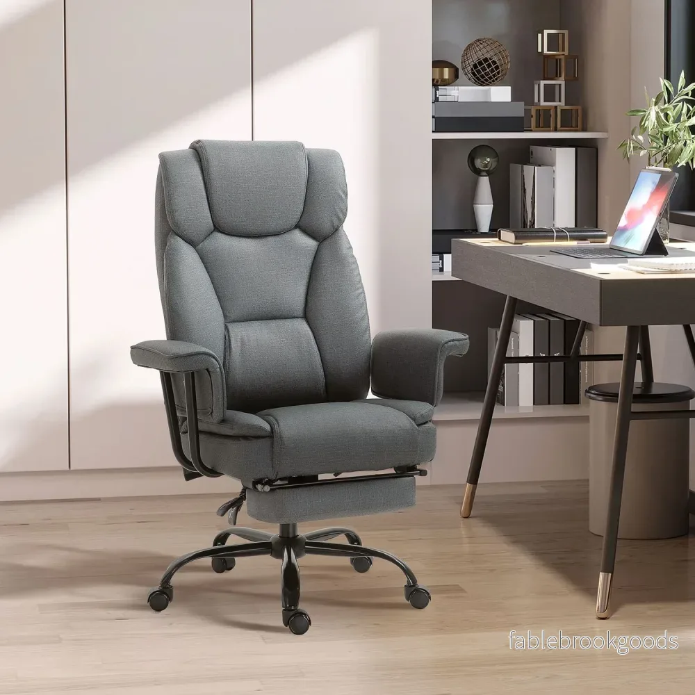 Ergonomisk kontorsstol, justerbar med nackstöd och fotstöd - Bild 2