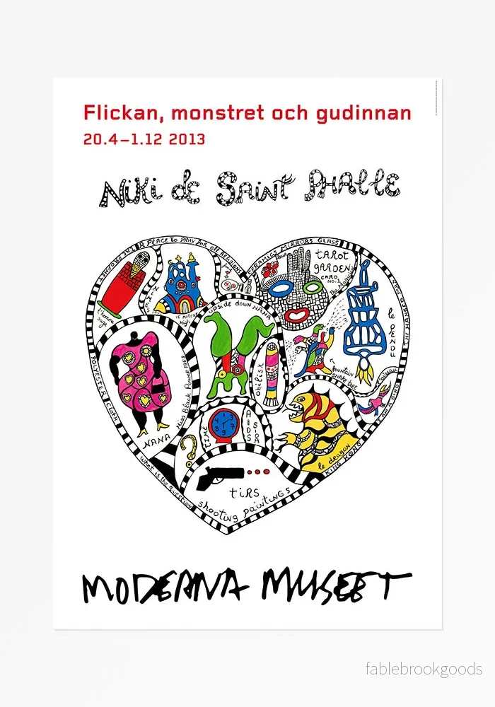 Poster, Niki de Saint Phalle, Flickan, monstret och gudinnan Poster, Niki de Saint Phalle, Flickan, monstret och gudinnan