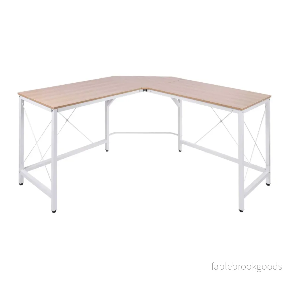 L-format hörnskrivbord, MDF-trä, 150x150x76 cm