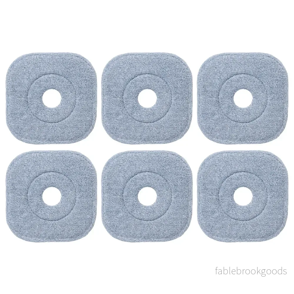 delat – set med reservmoppskallar Mikrofibermopp Reservöverdrag Avtagbar – 6 26,5 x 26,5 cm – Grå