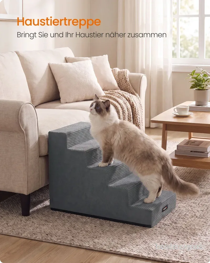 Hondentrap - Met Antislip Treden - Voor Kleine Honden - Loodgrijs - 76 x 40 x 57 cm - Bild 3