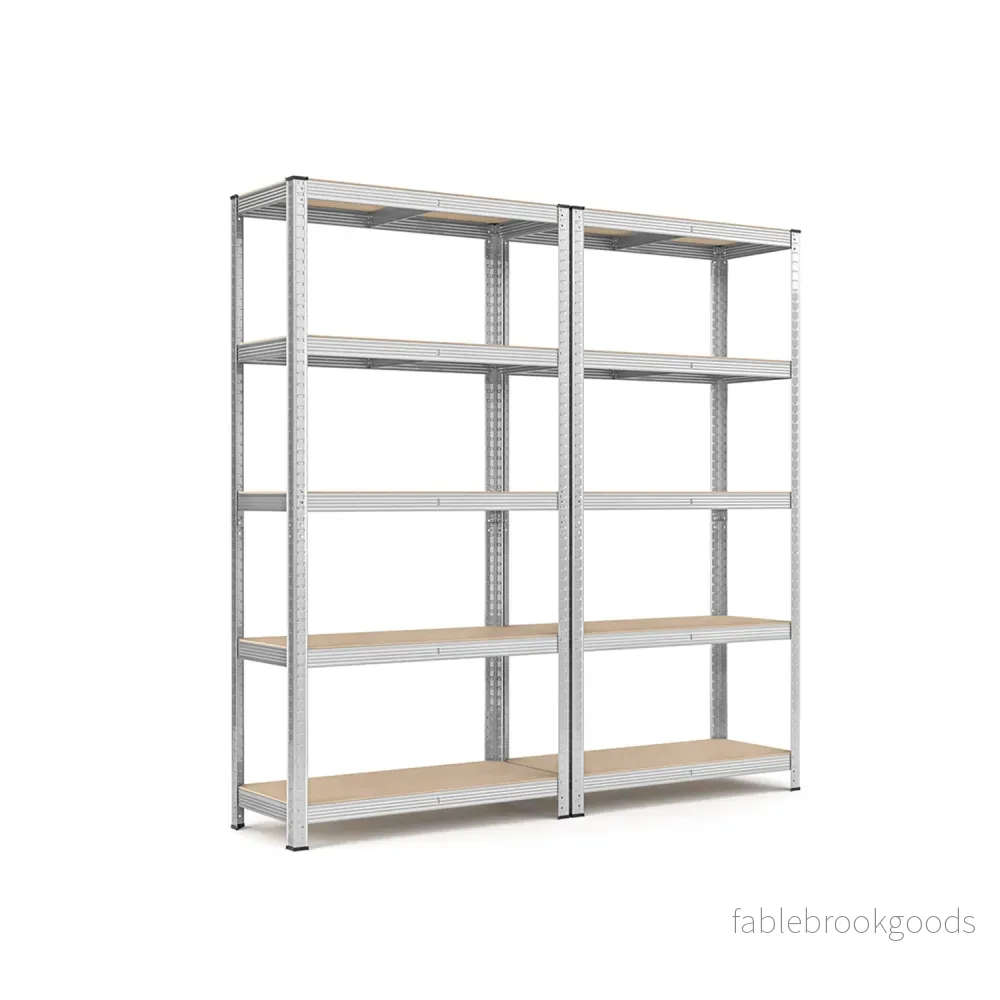 Set med 2 förvaringshyllor – snygg design – silver