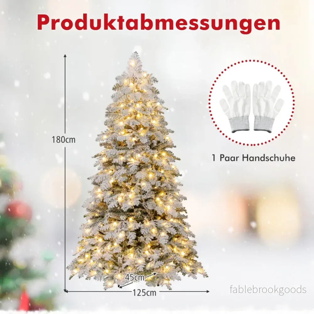 Konstgjord – julgran Snötäckt Förmonterad hopfällbar – 180 cm – Grön - Bild 2
