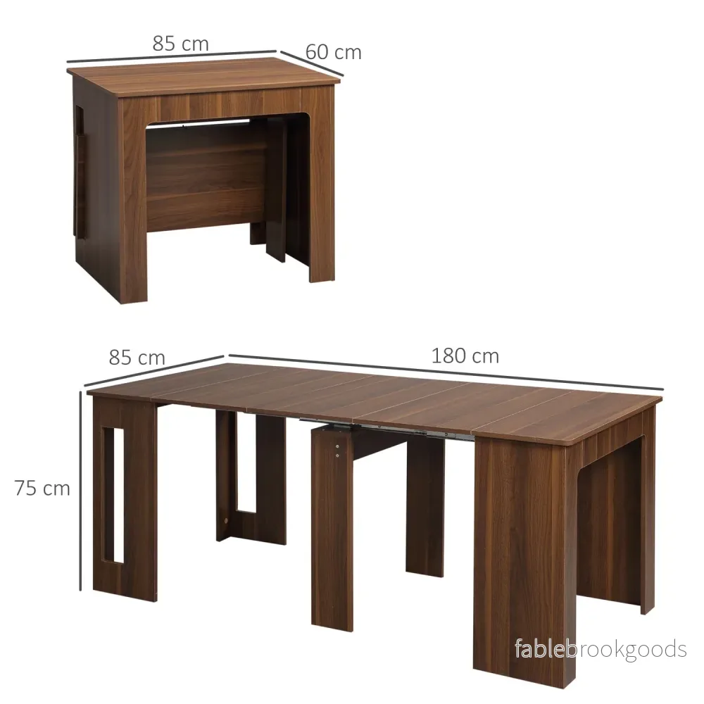Modernt utdragbart brunt matbord, 180 x 85 cm - Bild 3