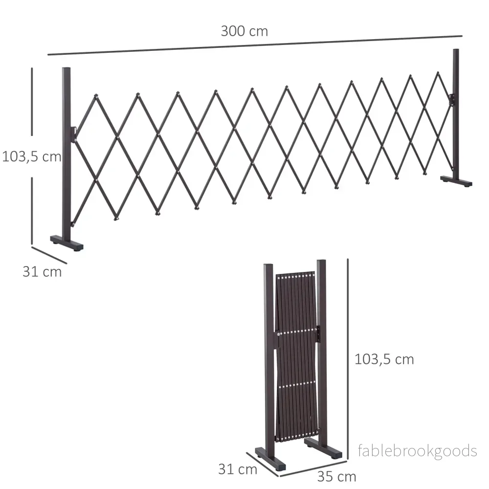 Utdragbar saxport i aluminium – 35-300 cm, brun - Bild 3
