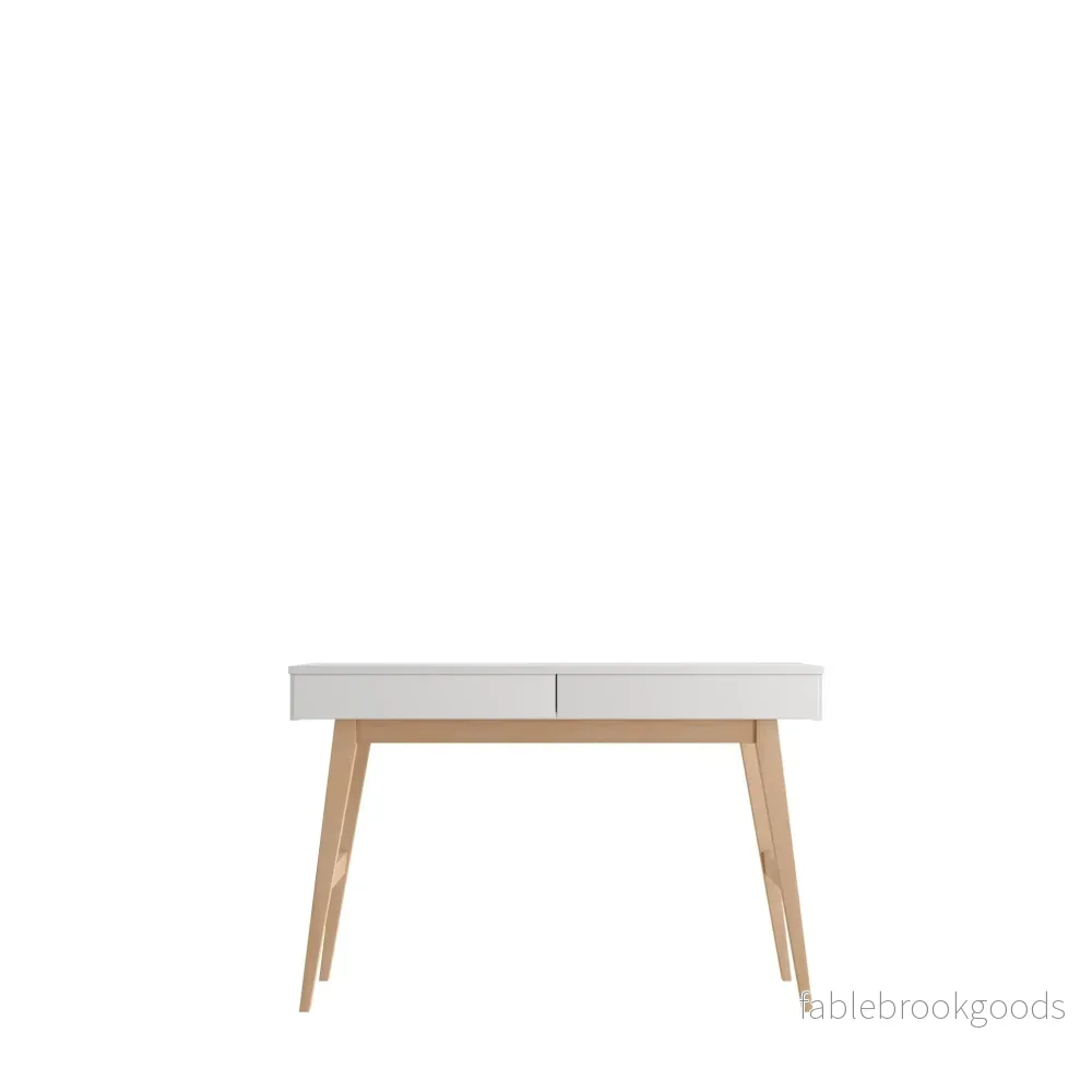 Sara high desk + 2 drawer, White color Sara high desk + 2 drawer, White color