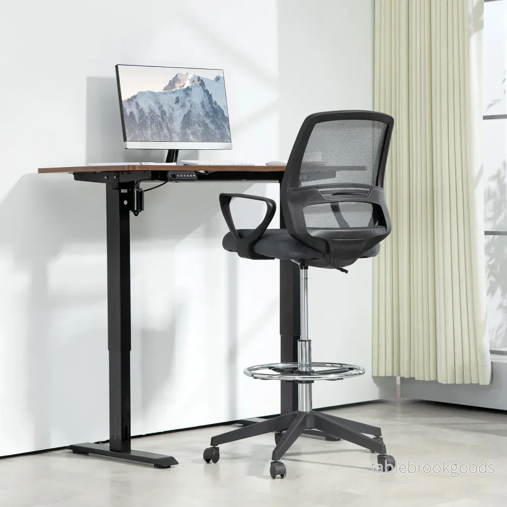 Ergonomisk kontorsstol med armstöd och justerbart fotstöd - Bild 2