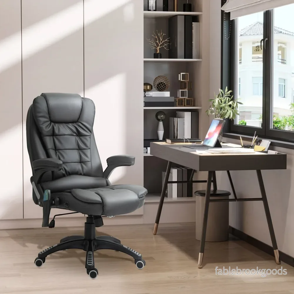 Executive Office Chair, Massage & Heat, Faux Leather - Bild 2