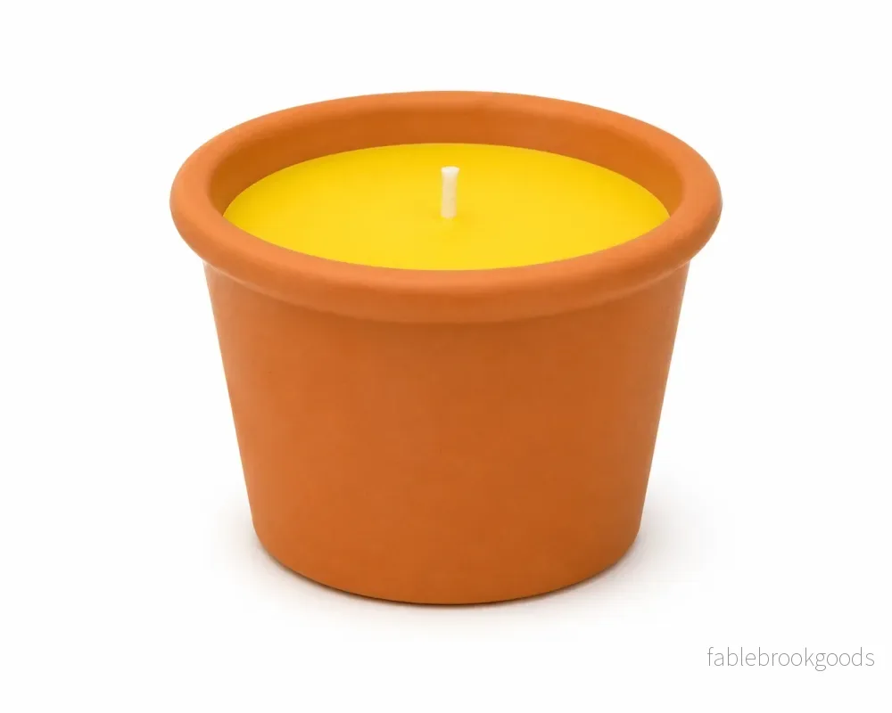 Doftljus Citronella Mini i terrakotta 60×75 mm från Roura