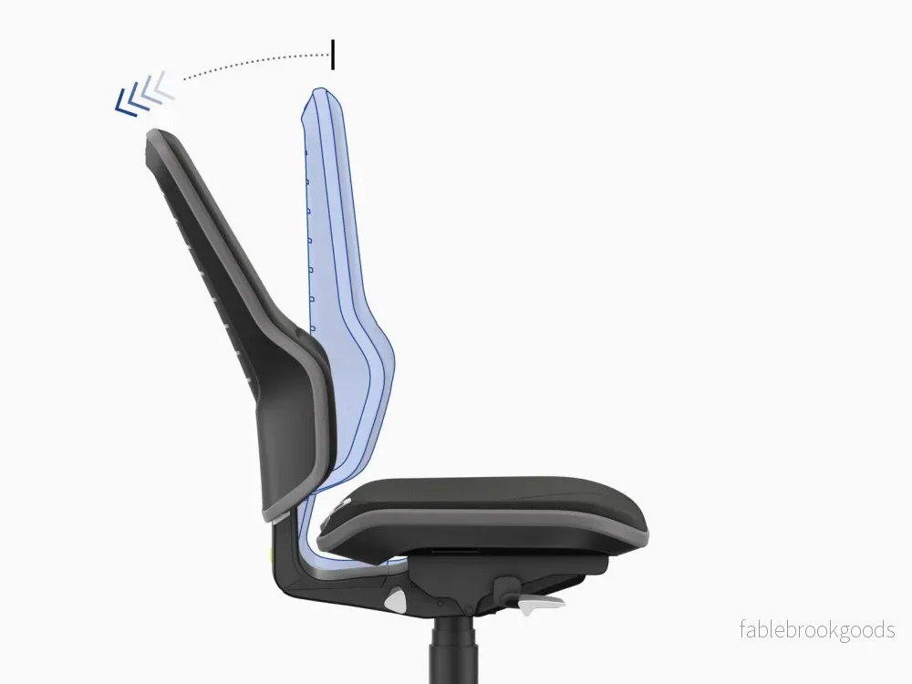 Neon 2 ESD-arbetsstol, ryggstödets lutning - 4D armstöd – Duotec fabrik klädsel - Bild 2