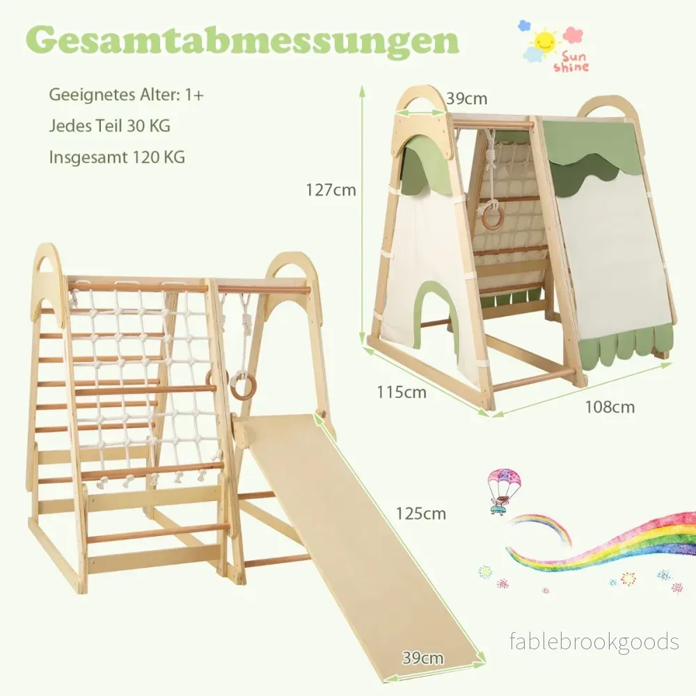 i – Tvistringar och Klätterklumpar Klätternät Steg Uppdragsstång Lektält Klätterställning – 6 1 – Natur - Bild 2