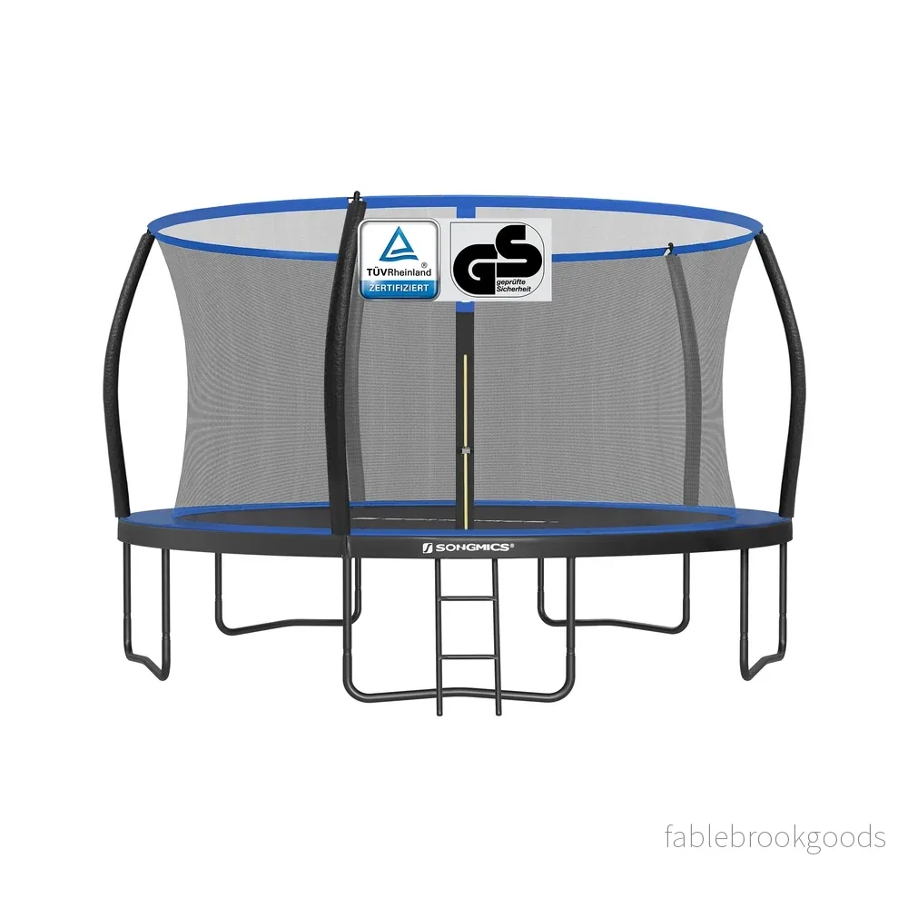 Tuintrampoline – 427 cm – Met Veiligheidsnet – Ladder – Zwart-Blauw Tuintrampoline – 427 cm – Met Veiligheidsnet – Ladder – Zwart-Blauw