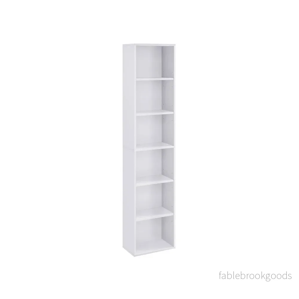 Bokhylla – Skandinavisk design – 6 nivåer – Vit Bokhylla – Skandinavisk design – 6 nivåer – Vit