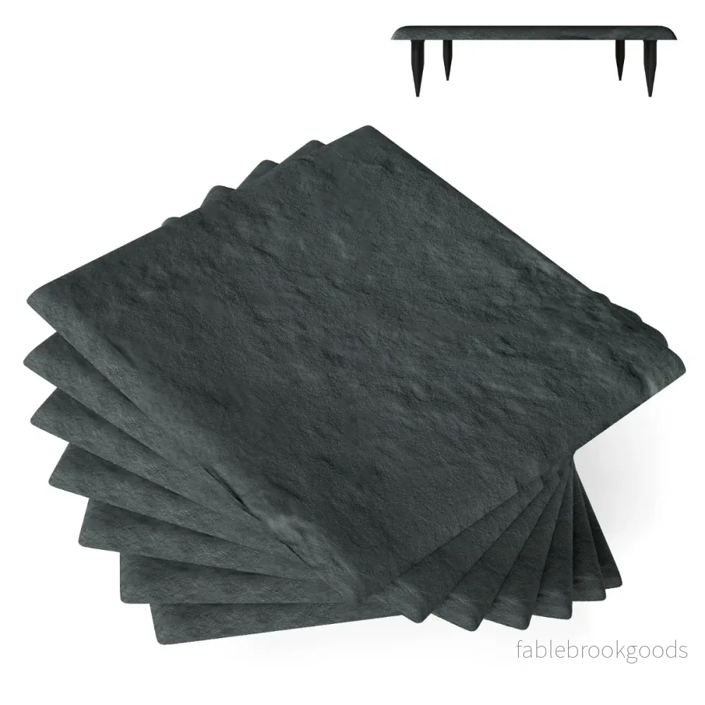pack – trädgårdsstege av polypropen, gångplattor inklusive jordspett, – 8 32 39,5 x 39,5 cm – Grå