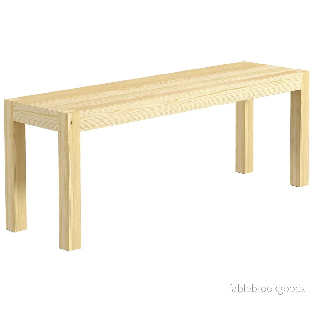 2-sits matsalsbänk i furu, 120x33x45 cm, kapacitet 240 kg 2-sits matsalsbänk i furu, 120x33x45 cm, kapacitet 240 kg