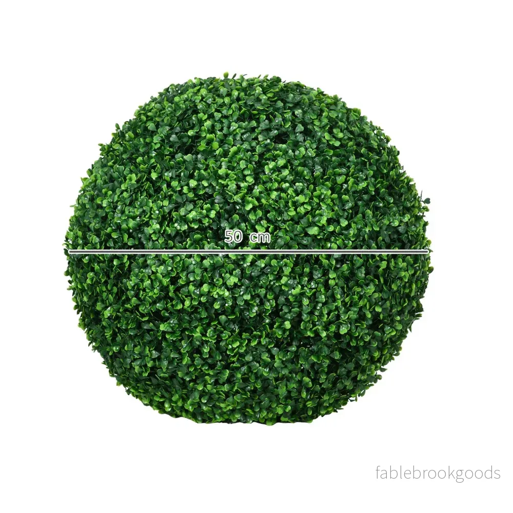 Set med 2 konstgjorda buxbombollar, 50 cm dekorativa växter - Bild 3